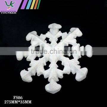 Plain White Colour Polystyrene Snowflake