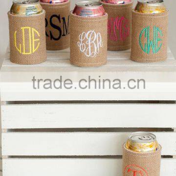 New arrival practical monogrammed burlap drink cup holders