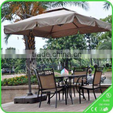 luxury roman style 360 degree rotatable square patio umbrella