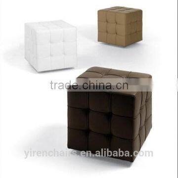 leather square ottoman