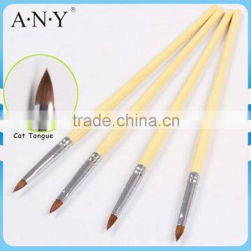 ANY Nail Art Clay Sculpture Nail Beauty Care Wood Handle Nail Art 3D Kolinsky Brush for Nail Sculpture