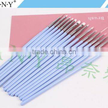 ANY High Quality Nail Art Beauty Care Wood Handle 15 Nail Brush Set