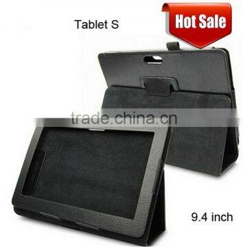 Flip Folio Stand Leather Case For Sony Tablet S/S1 9.4"