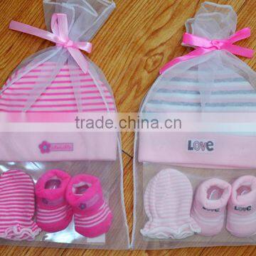 Infants & Toddlers Age Group Unisex Baby Cap Mittens Gift Set photo-4