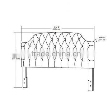 Tufted Faux Leather Headboard King Size Bed, Classical Style King Size Bed (MB8017)