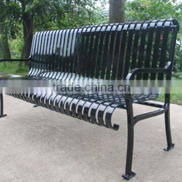 Powder coated park bench furniture metal outdoor bench