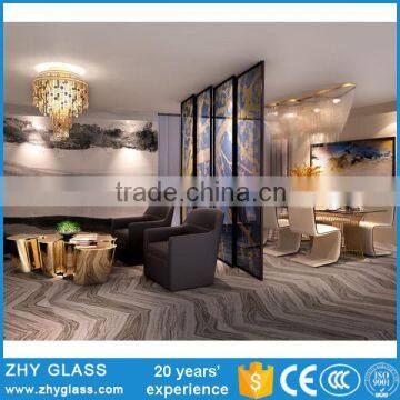 Digital Printing Glass Partition Decorative Mica Glass Sheet