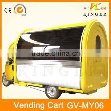 popular China mobile fried chicken food trailer with fridge, ice cream making machine, and sugarcane juicer machine