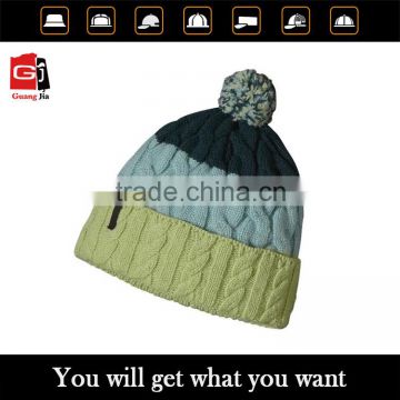 China cap manufacture custom design good quality winter knitted hats ,beanie hat