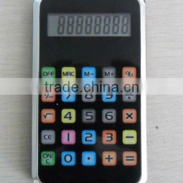 MANUFACTURER new design promotion gift mini pocket touch color screen rubber iphone calculator