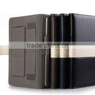 Newest laptop leather tablet stand case for samsung n8000 flip leather case new products