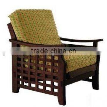 Solid Wood Futon Frame Sofa Bed for Living Room Furniture photo-5