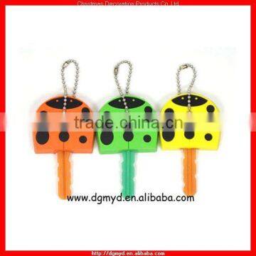 Colorful Beetle shape Soft pvc key cover for protector keys (MYD-1656)