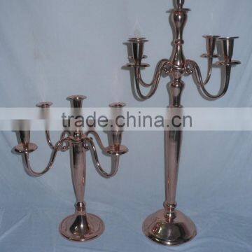 crystal glass candelabra