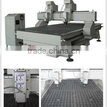 CNC Engraving Machine With 2 Air Cooling Spindles/Vacuum Table/DSP Control ZK-1325-2