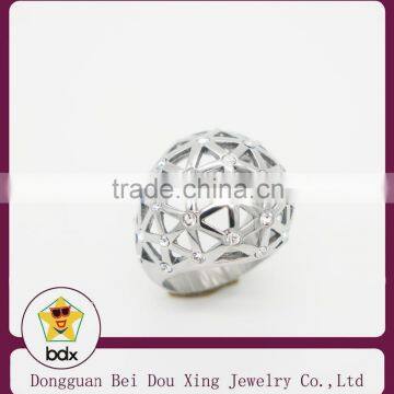 Hollow ball high quality Specials silver plated jewelry fashion cute women classic zircon crystal ring