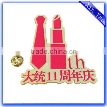 Factory Free Sample Promotion Gold Guitar Musical Metal Lapel Pin