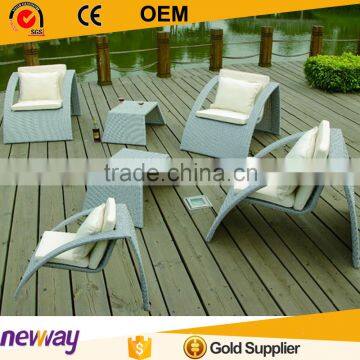 Friendly synthetic rattan outdoor furniture leisure patio garden furniture chair and table