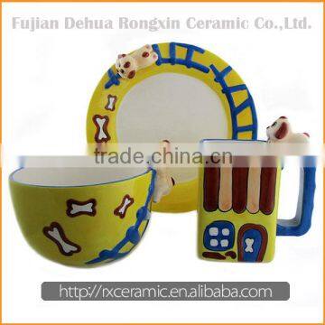 Countryside design hand-painted chinese porcelain ceramic tableware