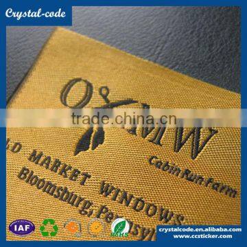 Paper Nylon Adhesive Stickers Nylon Taffeta Woven Custom Jean Fabric Label photo-4