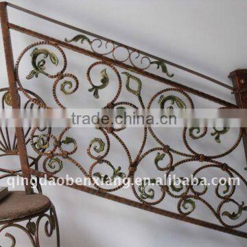 wrought iron elements handrail of staircase