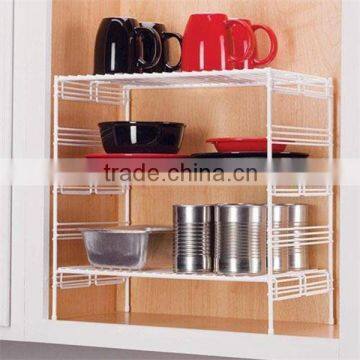 White Wire Large Adjustable Upper Cabinet Helper Shelf