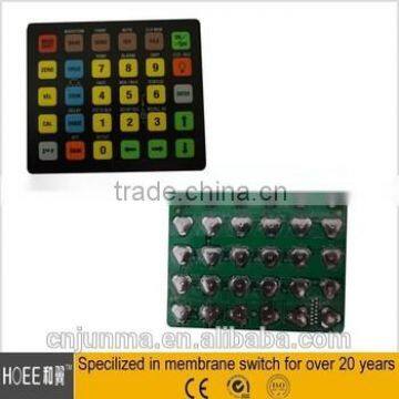 Keyboard Membrane Switch With Embossed Metal Domes photo-2