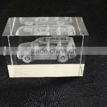 Transparent Laser Engraved Car Crystal For Baby Favors