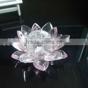 Beautiful pink crystal lotus flowers