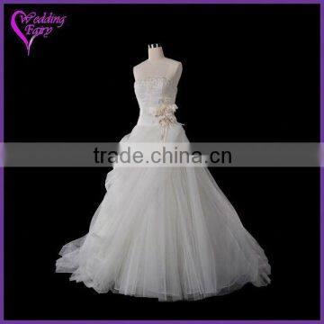 TOP SELLING!!! OEM Factory Custom Design crystal bead lace wedding dress