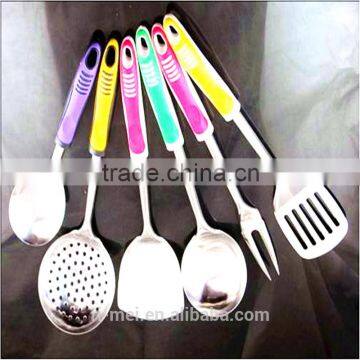 colorful handle soup ladle slotted turner pasta fork