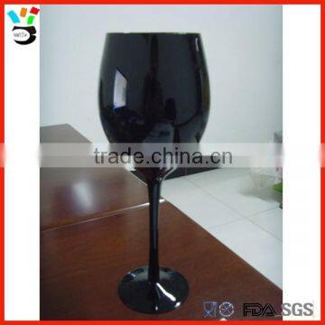 Best Selling Long Stem Solid Color Good Quality Black Wine Glass