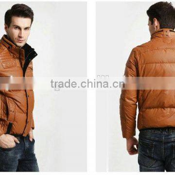 2016 Mens Leisure Business Stiching Fabric Warmful Short Windproof Down Jacket photo-2