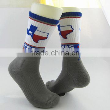 Manufacture high quality football terry socks