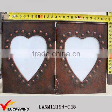 Antique Metal Photo Funia Double Frame photo-2
