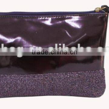 Lady's shiny pu cosmetic bag
