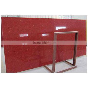 Red Artificial Quartz Stone Countertop