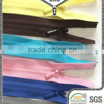 3# nylon zipper open end reversible invisible zipper