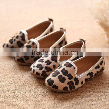 The 2016 fall new Mohair girls fashion shoes 21-36 Leopard Pattern