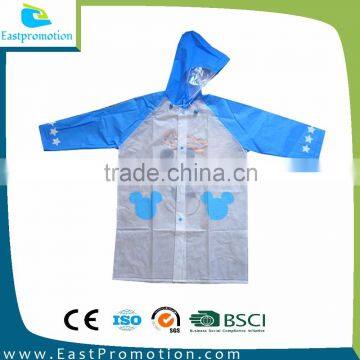 HOT SELLING CLEAR PLASTIC CHILDREN RAINCOAT PONCHO WITH LOW PRICE