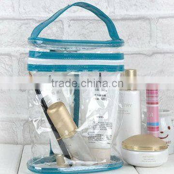 Fashion design transparent pvc cosmetic bag with zipper