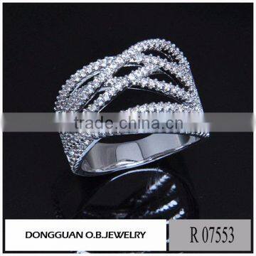 925 sterling silver zircon ring/new designs fashion jewelry with factory price