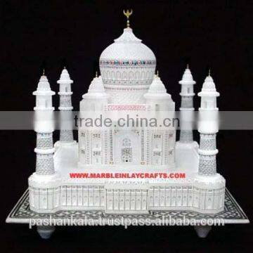 Indian White Marble Decorative Taj Mahal Replica, Miniature Taj Mahal Model