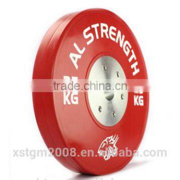 25KG red barbell weight plate rubber cover bumper plates