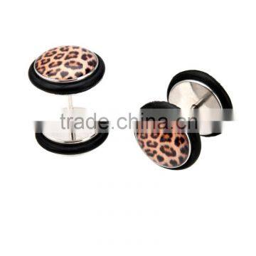 Leopard design fake ear piercing jewelry