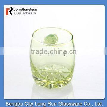 LongRun barware for sale olive green boracay whisky glasses with cut base