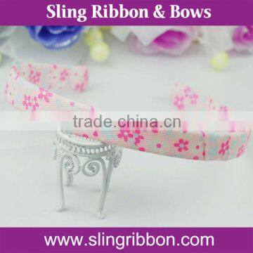 Colourful flower grosgrain ribbon Hairband