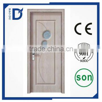 single panel interior pvc ground glass door for residential