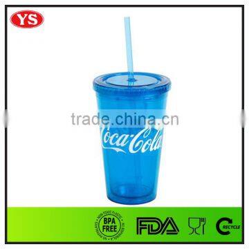 16 Ounce Double Walled Insulated Plastic Tumbler Insert Paper for Promotion