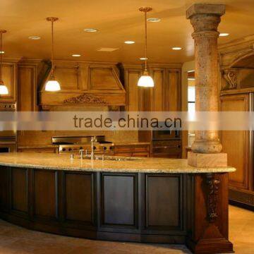 Contemporary high quality curved kitchen cabinet